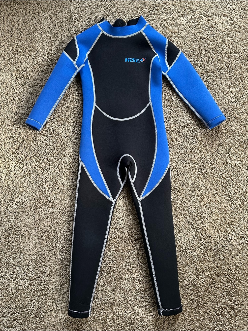 HiSea Blue and Black kids Scuba Wetsuit size 6 - Picture 4 of 11